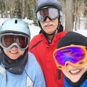 Sue, Nick, and Sarah at Royal Mountain Ski Area in Caroga Lake, NY.